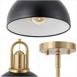 Solstice 9.5 in. 1-Light Modern Farmhouse Industrial Metal Dome LED Pendant