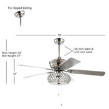 Electus 52" 3-Light Metal/Wood LED Ceiling Fan