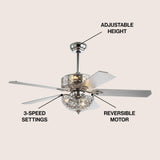 Soccoro 52" Filigree 6-Light Metal/Wood LED Ceiling Fan
