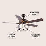 Nicobar Drum Shade LED Ceiling Fan With Remote