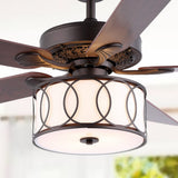 Nicobar Drum Shade LED Ceiling Fan With Remote