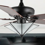 Baldwin 52" Farmhouse Rustic Iron Star Shade LED Ceiling Fan With Remote
