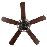 Evelyn 52" Farmhouse Industrial Iron Drum Shade LED Ceiling Fan With Remote