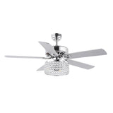 Kristin 52" Crystal/Metal Modern Glam Drum LED Ceiling Fan With Remote