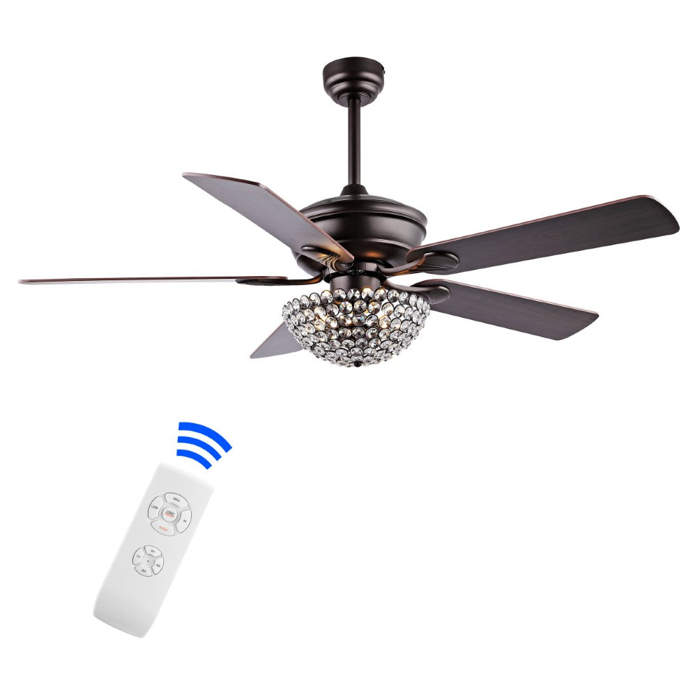 Dennis 52" Traditional Transitional Iron LED CEILING FAN