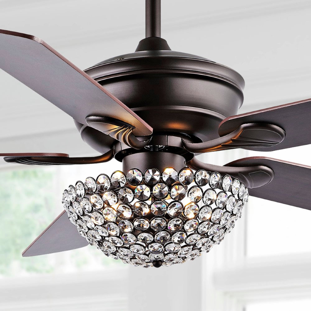 Dennis 52" Traditional Transitional Iron LED CEILING FAN