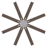 Harbor 66" Contemporary Industrial Iron/Plastic Mobile-App/Remote-Controlled 6-Speed Ceiling Fan with Integrated LED Light