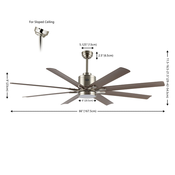 Dimension Image Nickel/Gray Wood Finish / 1 Light