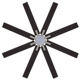 Harbor 66" Contemporary Industrial Iron/Plastic Mobile-App/Remote-Controlled 6-Speed Ceiling Fan with Integrated LED Light