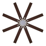 Harbor 66" Contemporary Industrial Iron/Plastic Mobile-App/Remote-Controlled 6-Speed Ceiling Fan with Integrated LED Light