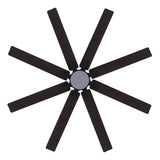 Harbor 66" Contemporary Industrial Iron/Plastic Mobile-App/Remote-Controlled 6-Speed Ceiling Fan with Integrated LED Light