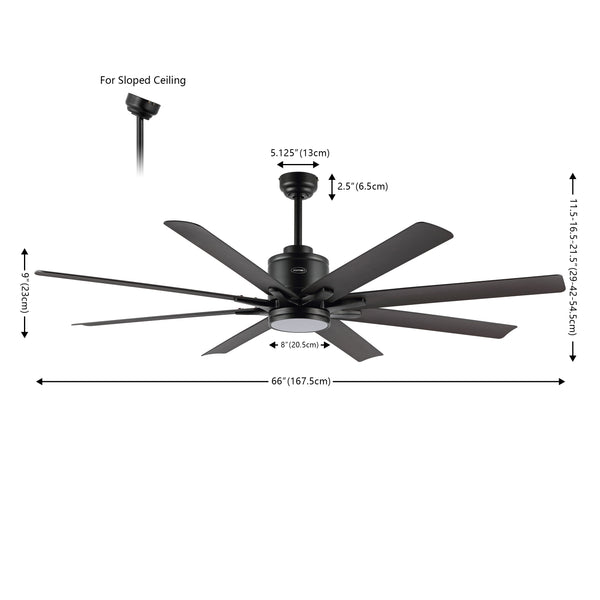 Dimension Image Black/Dark Brown Wood Finish / 1 Light