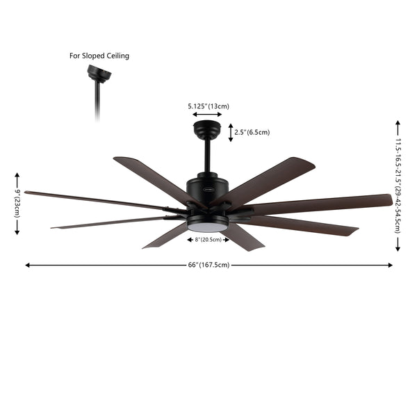 Dimension Image Black/Neutral Brown Wood Finish / 1 Light
