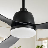 Dolly 52" Classic Industrial Iron/Plastic Mobile-App/Remote-Controlled 6-Speed Propeller Integrated LED Ceiling Fan