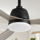 Dolly 52" Classic Industrial Iron/Plastic Mobile-App/Remote-Controlled 6-Speed Propeller Integrated LED Ceiling Fan