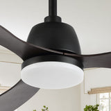 Dolly 52" Classic Industrial Iron/Plastic Mobile-App/Remote-Controlled 6-Speed Propeller Integrated LED Ceiling Fan