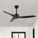 Roboto 50" Modern Minimalist Iron/Plastic Mobile-App/Remote-Controlled 6-Speed Razor Ceiling Fan