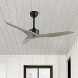 Roboto 50" Modern Minimalist Iron/Plastic Mobile-App/Remote-Controlled 6-Speed Razor Ceiling Fan