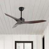Roboto 50" Modern Minimalist Iron/Plastic Mobile-App/Remote-Controlled 6-Speed Razor Ceiling Fan
