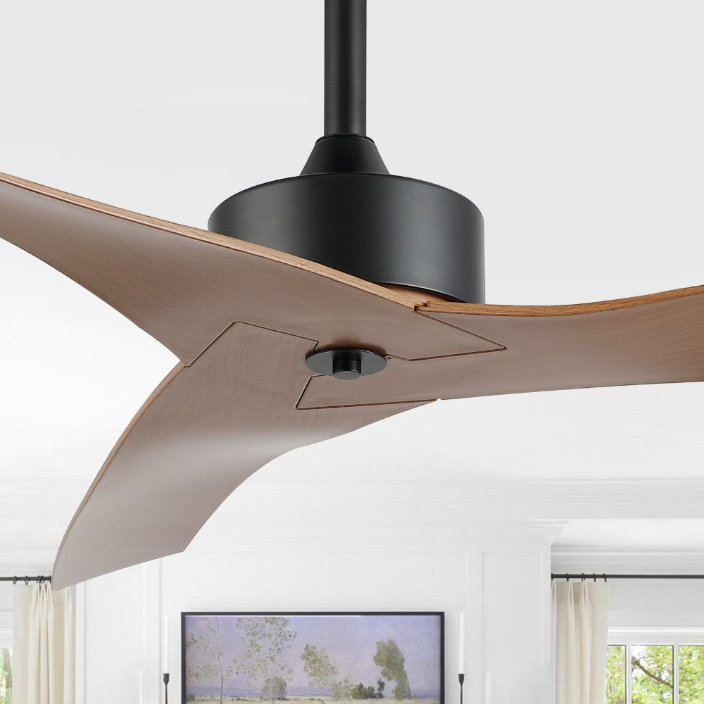 Roboto 50" Modern Minimalist Iron/Plastic Mobile-App/Remote-Controlled 6-Speed Razor Ceiling Fan
