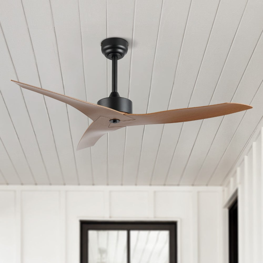 Roboto 50" Modern Minimalist Iron/Plastic Mobile-App/Remote-Controlled 6-Speed Razor Ceiling Fan