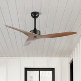 Roboto 50" Modern Minimalist Iron/Plastic Mobile-App/Remote-Controlled 6-Speed Razor Ceiling Fan