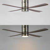 Pauly 52" Contemporary Minimalist Iron/Acrylic Mobile-App/Remote-Controlled 6-Speed Integrated LED Ceiling Fan