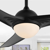 Marissa 52" Contemporary Industrial Iron/Plastic Mobile-App/Remote-Controlled 6-Speed Propeller Integrated LED Ceiling Fan