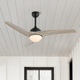 Marissa 52" Contemporary Industrial Iron/Plastic Mobile-App/Remote-Controlled 6-Speed Propeller Integrated LED Ceiling Fan