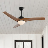 Marissa 52" Contemporary Industrial Iron/Plastic Mobile-App/Remote-Controlled 6-Speed Propeller Integrated LED Ceiling Fan