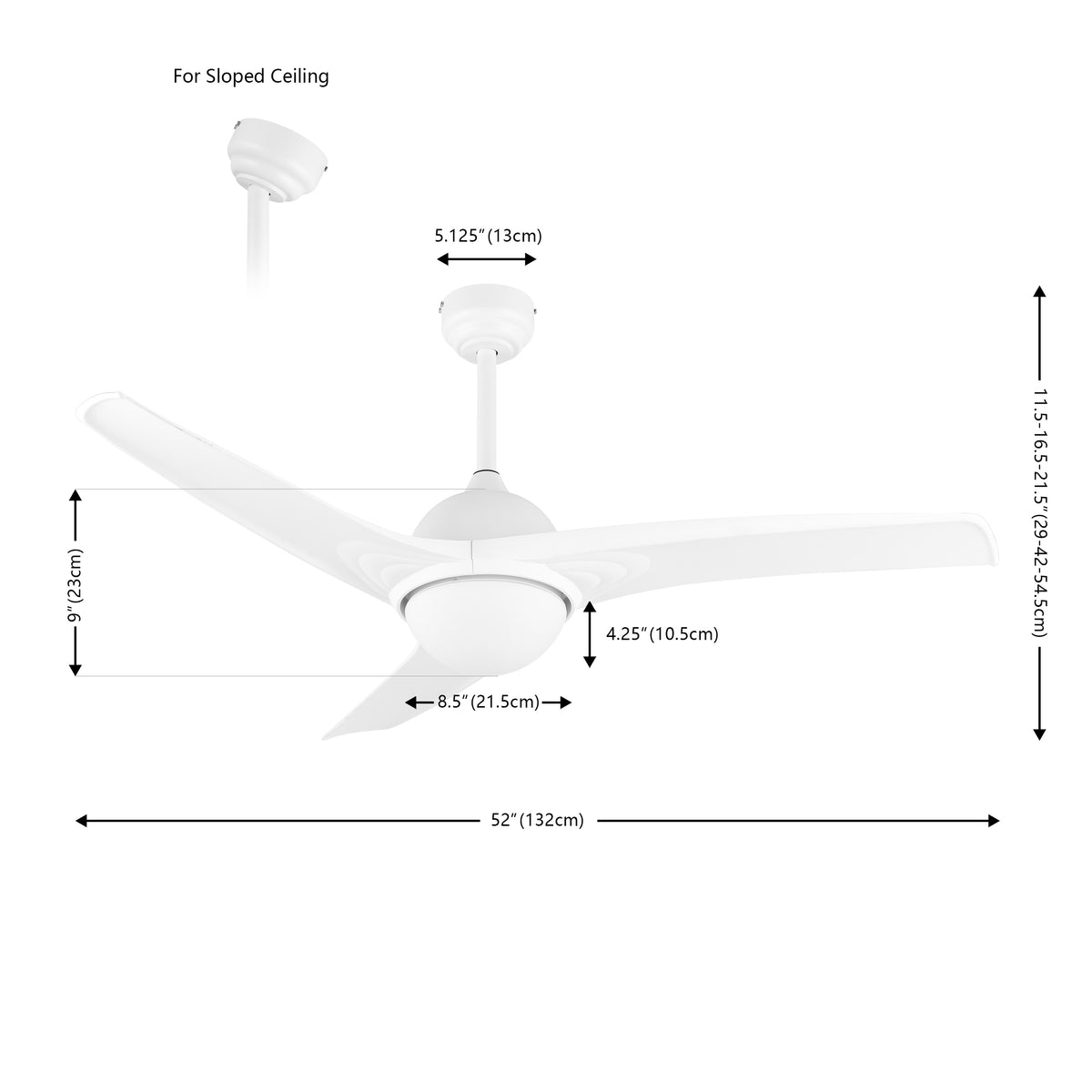 Marissa 52" Contemporary Industrial Iron/Plastic Mobile-App/Remote-Controlled 6-Speed Propeller Integrated LED Ceiling Fan