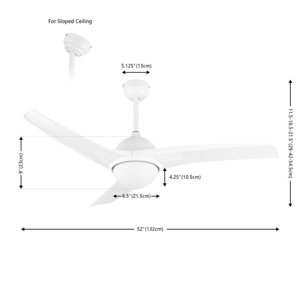 Dimension Image White/White / 1 Light