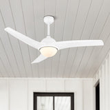 Marissa 52" Contemporary Industrial Iron/Plastic Mobile-App/Remote-Controlled 6-Speed Propeller Integrated LED Ceiling Fan