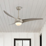 Terra 52" Coastal Vintage Iron/Plastic Mobile-App/Remote-Controlled 6-Speed Retro Swirl Integrated LED Ceiling Fan