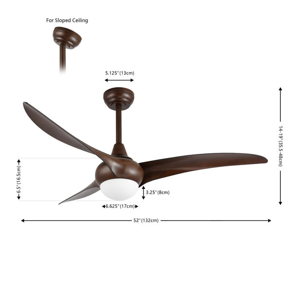 Dimension Image Neutral Brown Wood Finish / 1 Light