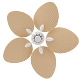 Thompson 52" Bohemian Industrial Iron/Plastic Mobile-App/Remote-Controlled 6-Speed Palm Blade Ceiling Fan