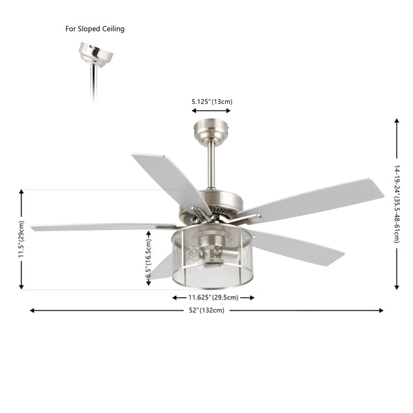 Dimension Image Nickel/White Maple/Silver / 3 Light