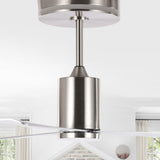 Levien 52" 1-Light Contemporary Minimalist 6-Speed Iron Height Adjustable Integrated LED Ceiling Fan with Remote