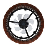Cassidy 23" 6-Light Modern Bohemian 6-Speed Metal/Rattan Mobile-App/Remote-Controlled Height-Adjustable Lantern LED Ceiling Fan