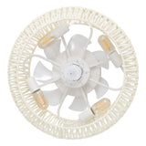 Rowan 19.5" 4-Light Modern Bohemian 6-Speed Metal/Rattan Mobile-App/Remote-Controlled Lantern LED Ceiling Fan