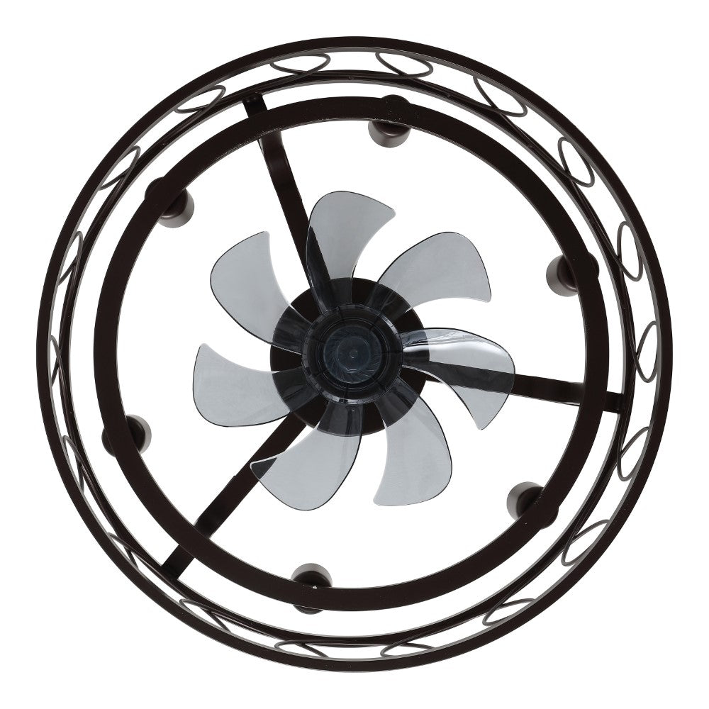 Celeste 21.6" 6-Light Industrial Farmhouse 6-Speed Metal Mobile-App/Remote-Controlled Caged LED Ceiling Fan