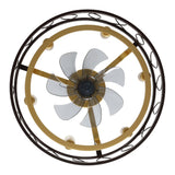Celeste 21.6" 6-Light Industrial Farmhouse 6-Speed Metal Mobile-App/Remote-Controlled Caged LED Ceiling Fan