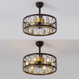 Celeste 21.6" 6-Light Industrial Farmhouse 6-Speed Metal Mobile-App/Remote-Controlled Caged LED Ceiling Fan