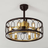 Celeste 21.6" 6-Light Industrial Farmhouse 6-Speed Metal Mobile-App/Remote-Controlled Caged LED Ceiling Fan