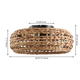 Archer 20.25" 4-Light Coastal Bohemian 6-Speed Metal/Seagrass Mobile-App/Remote-Controlled Lantern LED Ceiling Fan