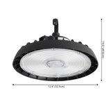 Nambra 12 in. 200-Watt Integrated LED High Bay Indoor/Outdoor UFO Light with 26000 Lumens 5000K, Black