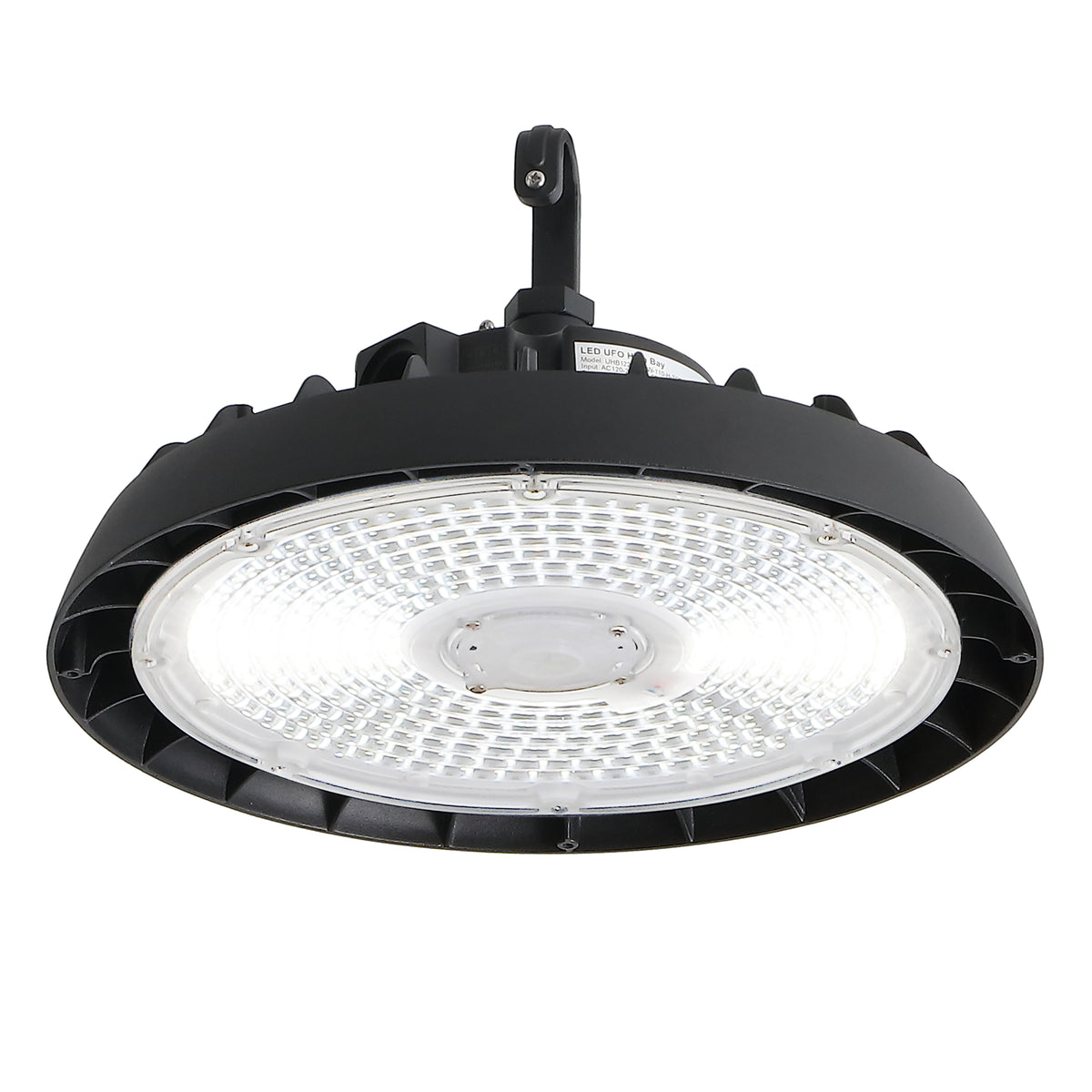 Nambra 12 in. 200-Watt Integrated LED High Bay Indoor/Outdoor UFO Light with 26000 Lumens 5000K, Black