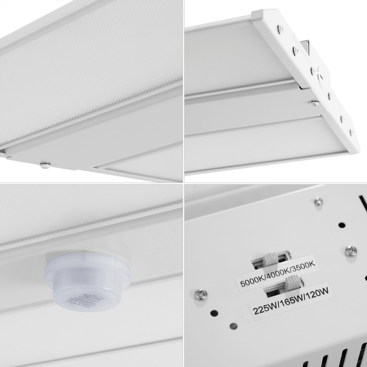 Abra 23.75 in. 220-Watt Integrated LED Motion Sensor Shop Light with 28600 Lumens 5000K, White