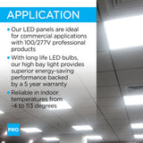 Shlate 2 ft. X 2 ft. 40-Watt Dimmable Integrated LED Flush Mount Light with 4400 Lumens 5000K, White (Set of 2) Set 2