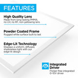 Shlate 2 ft. X 2 ft. 40-Watt Dimmable Integrated LED Flush Mount Light with 4400 Lumens 5000K, White (Set of 2) Set 2